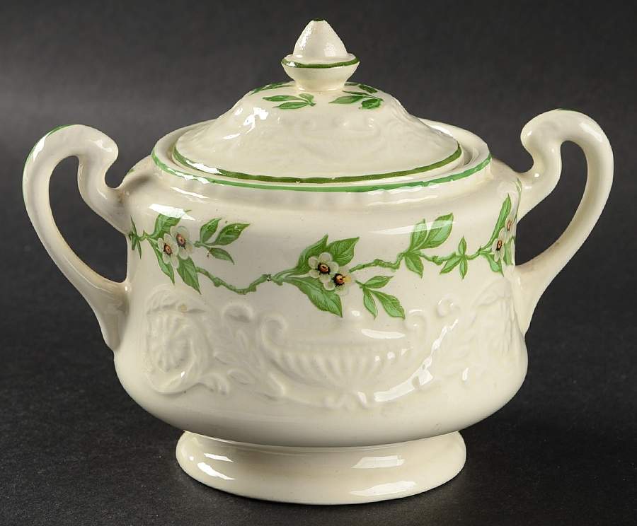 Orange Blossom Sugar Bowl & Lid by Steubenville-1