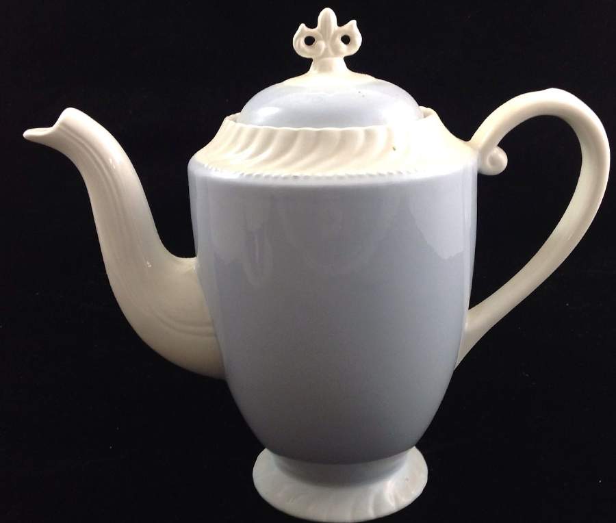 Pate Sur Pate Blue Coffee Pot & Lid by Steubenville-1