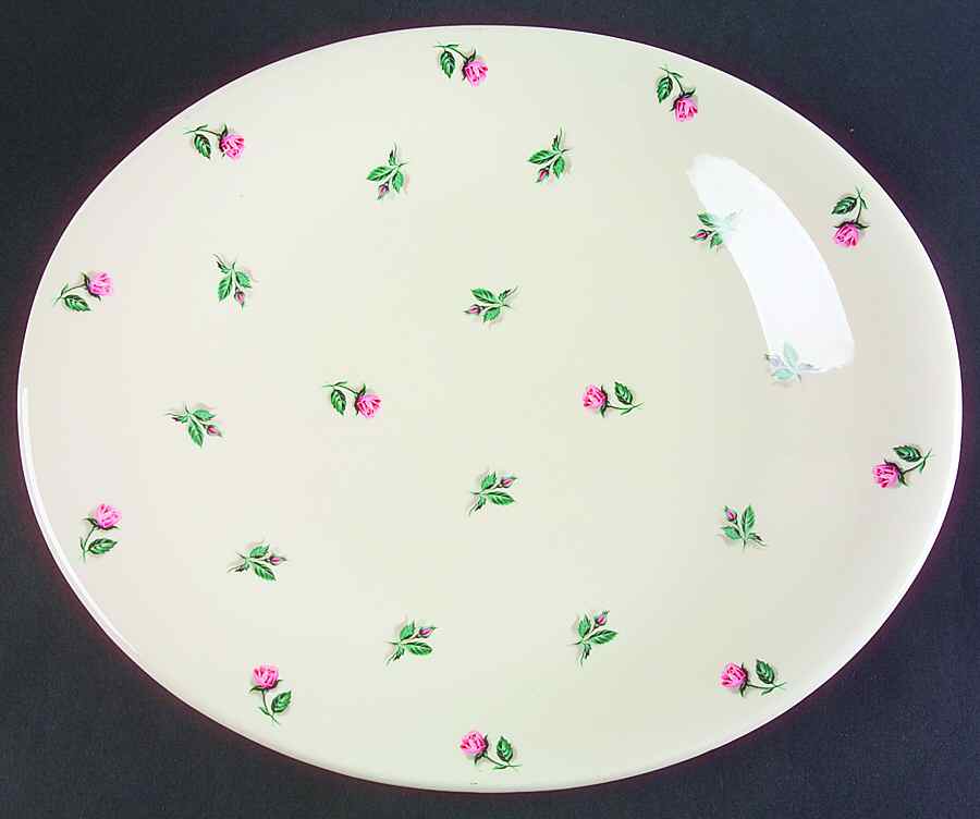 Rosebud 14" Oval Serving Platter by Steubenville-1