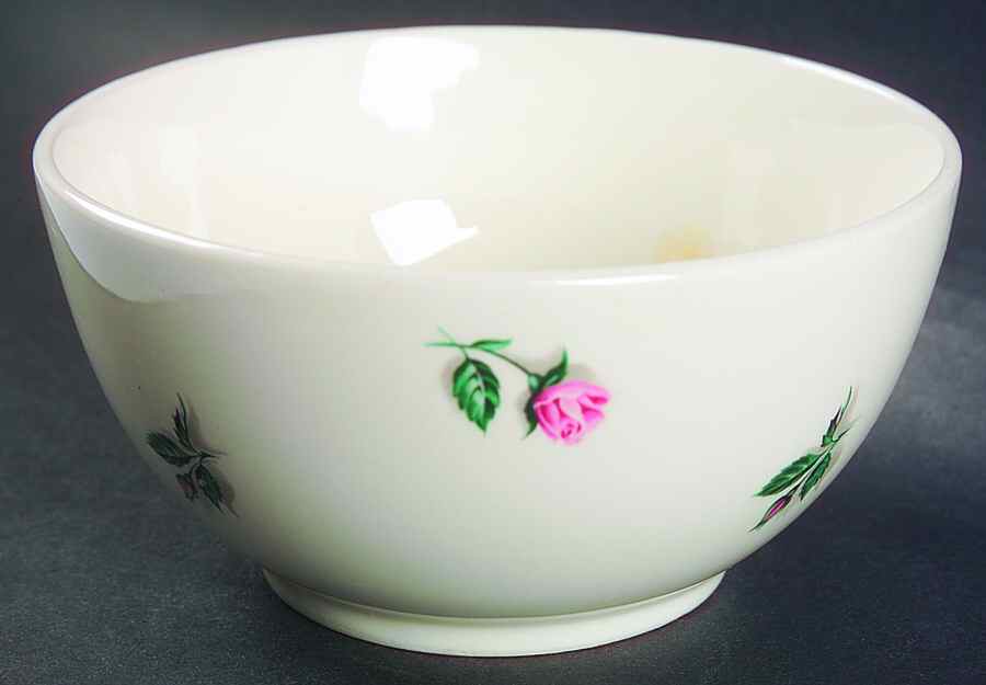 Rosebud Cranberry Bowl by Steubenville-1
