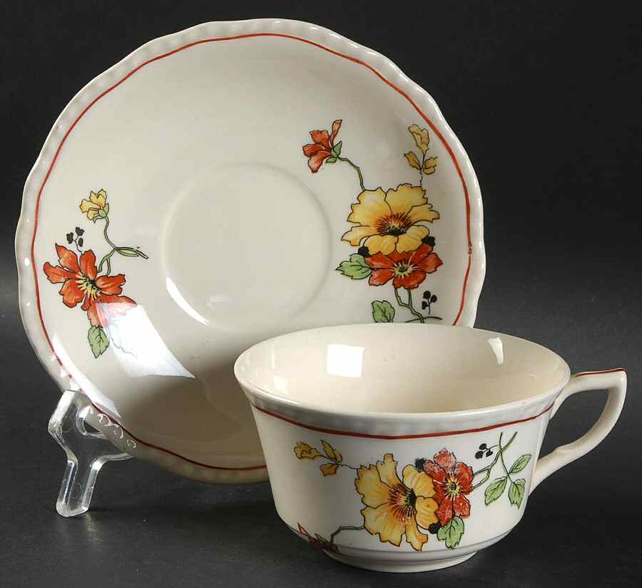 STB11 Flat Cup & Saucer Set by Steubenville-1