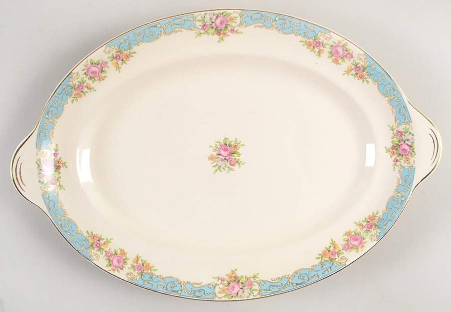 Blurose 14" Oval Serving Platter by Steubenville-1