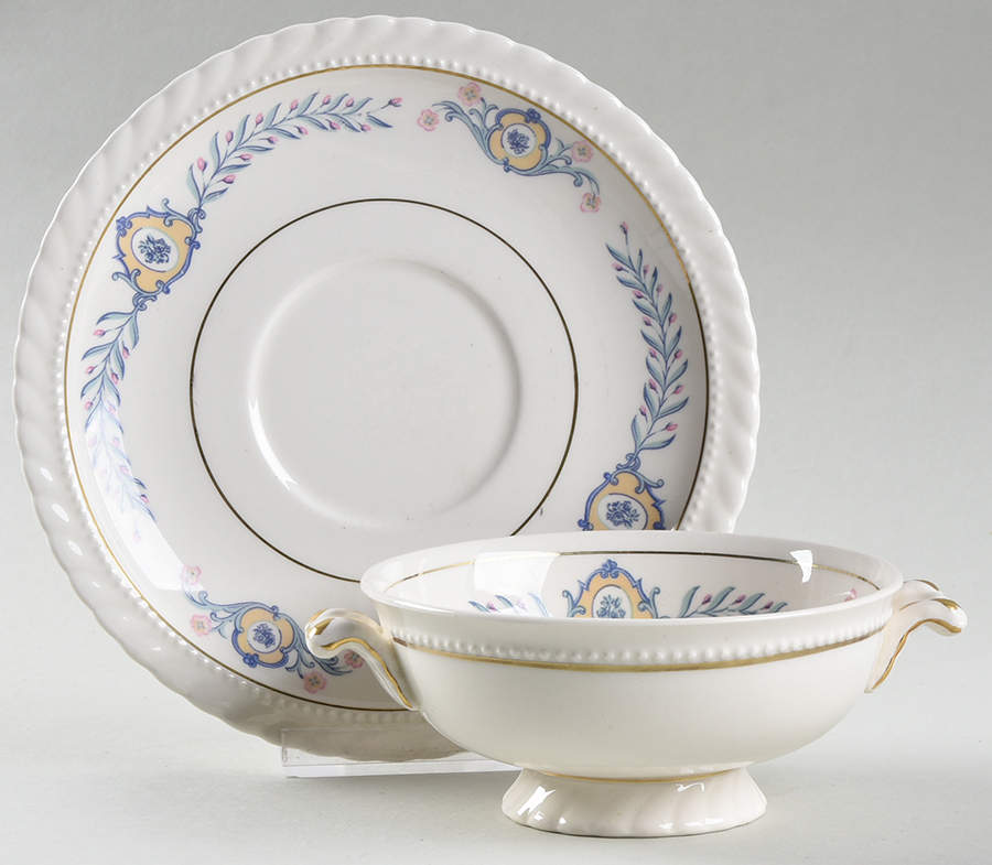 STB2 Footed Cream Soup Bowl & Saucer Set by Steubenville-1