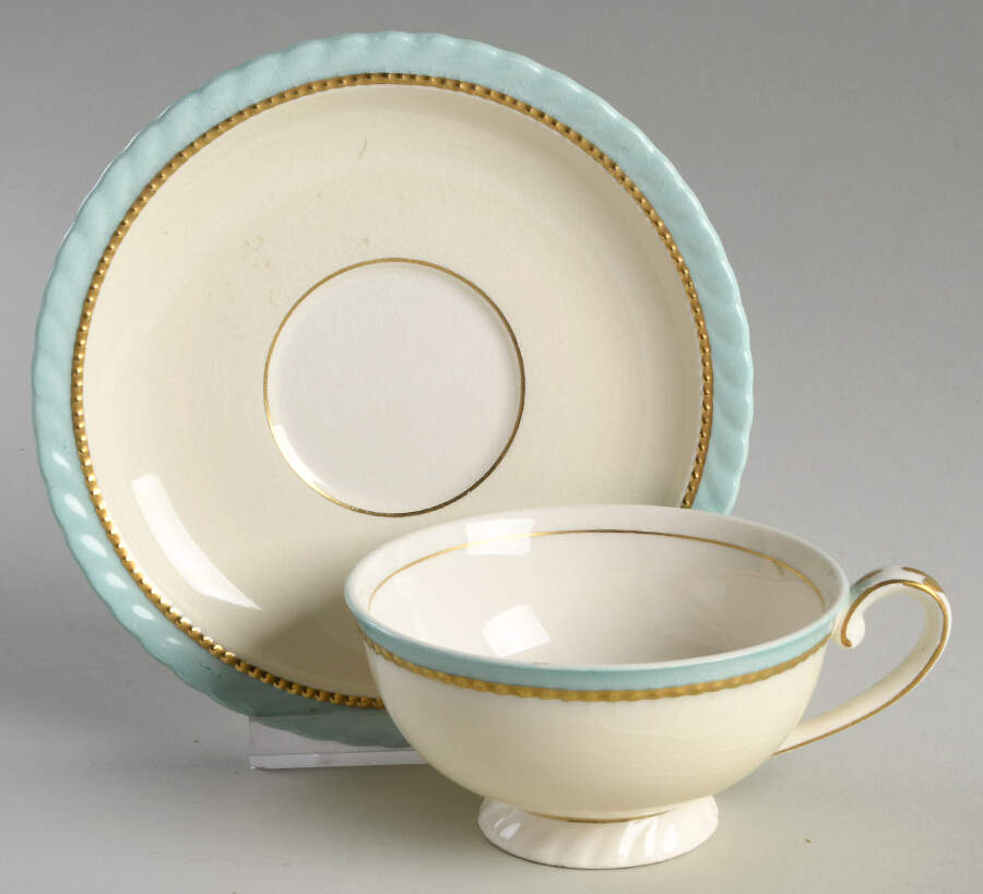 STB34 Footed Cup & Saucer Set by Steubenville-1