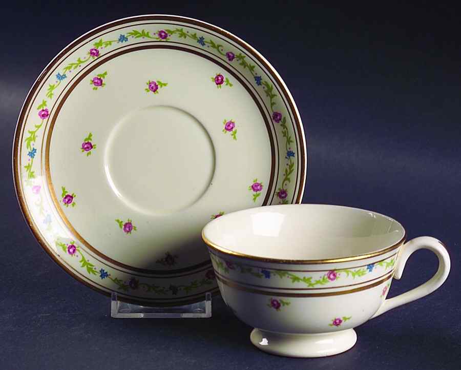 STB37 Footed Cup & Saucer Set by Steubenville-1