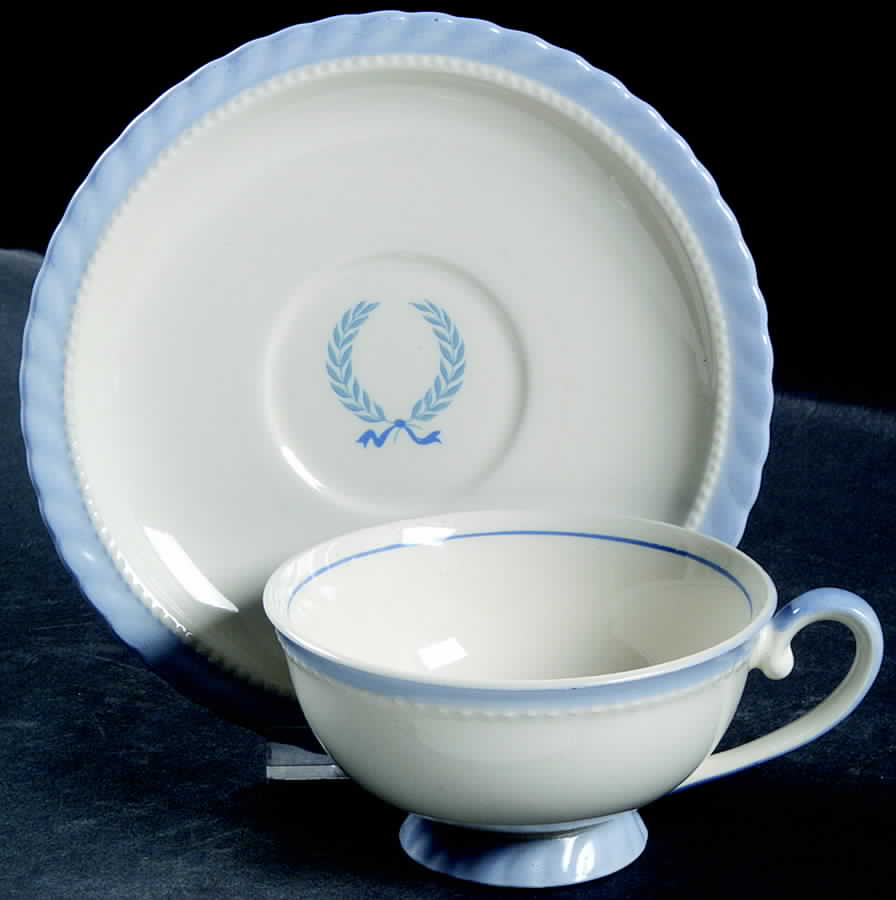 STB39 Footed Cup & Saucer Set by Steubenville-1