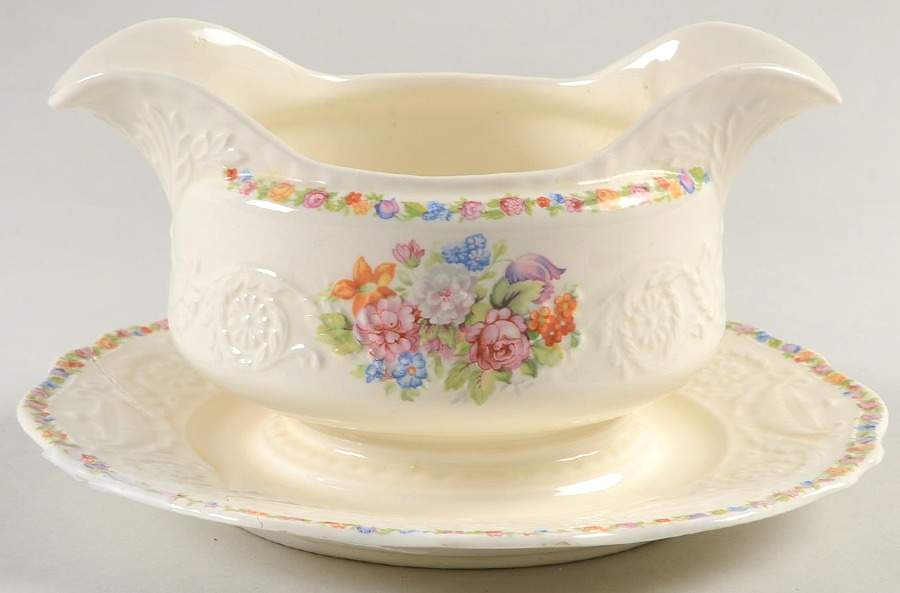 703 Gravy Boat with Attached Underplate by Steubenville-1