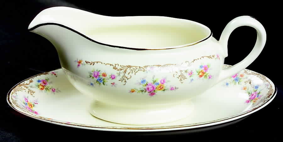 1085 Gravy Boat & Underplate/Relish by Steubenville-1