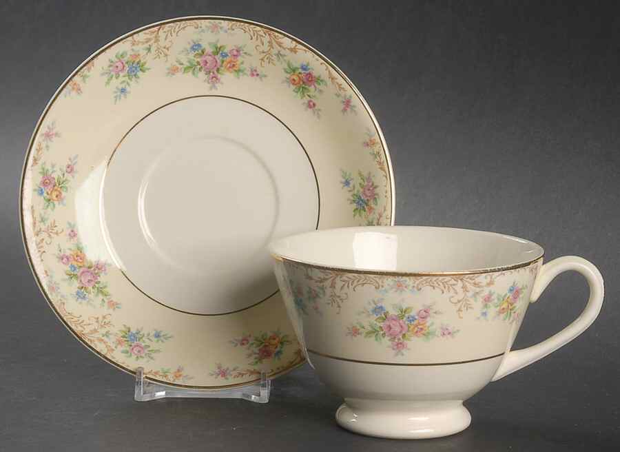 1085 Footed Cup & Saucer Set by Steubenville-1