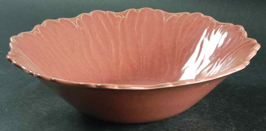 Woodfield Coral (Salmon Pink) 11" Large Salad Serving Bowl by Steubenville-1