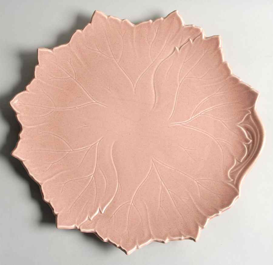 Woodfield Coral (Salmon Pink) 13" Chop Plate (Round Platter) by Steubenville-1