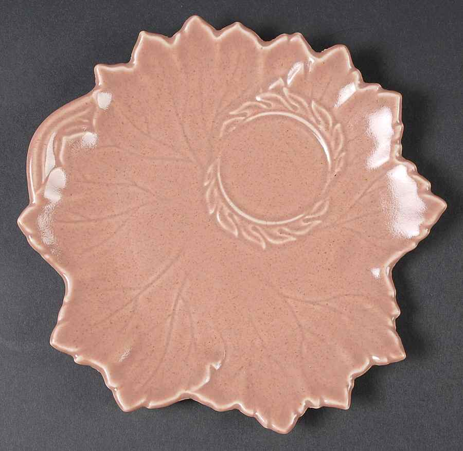 Woodfield Coral (Salmon Pink) Plate for Tea & Toast Snack Set by Steubenville-1