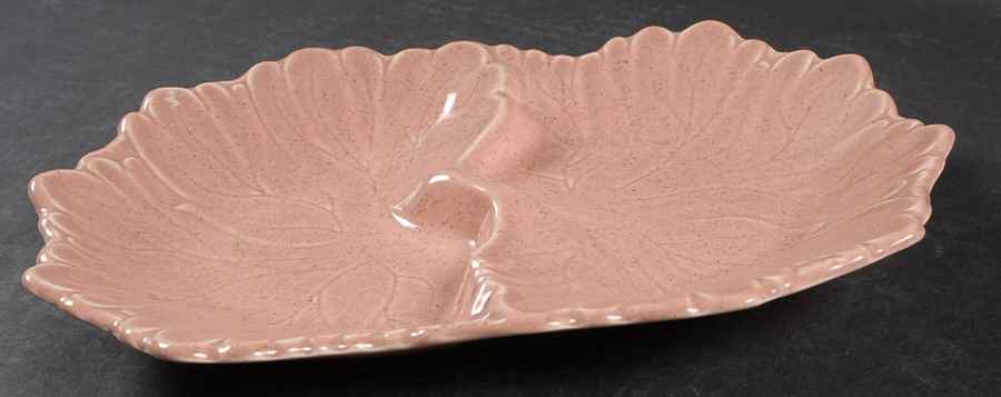 Woodfield Coral (Salmon Pink) 2-Part Relish by Steubenville-1