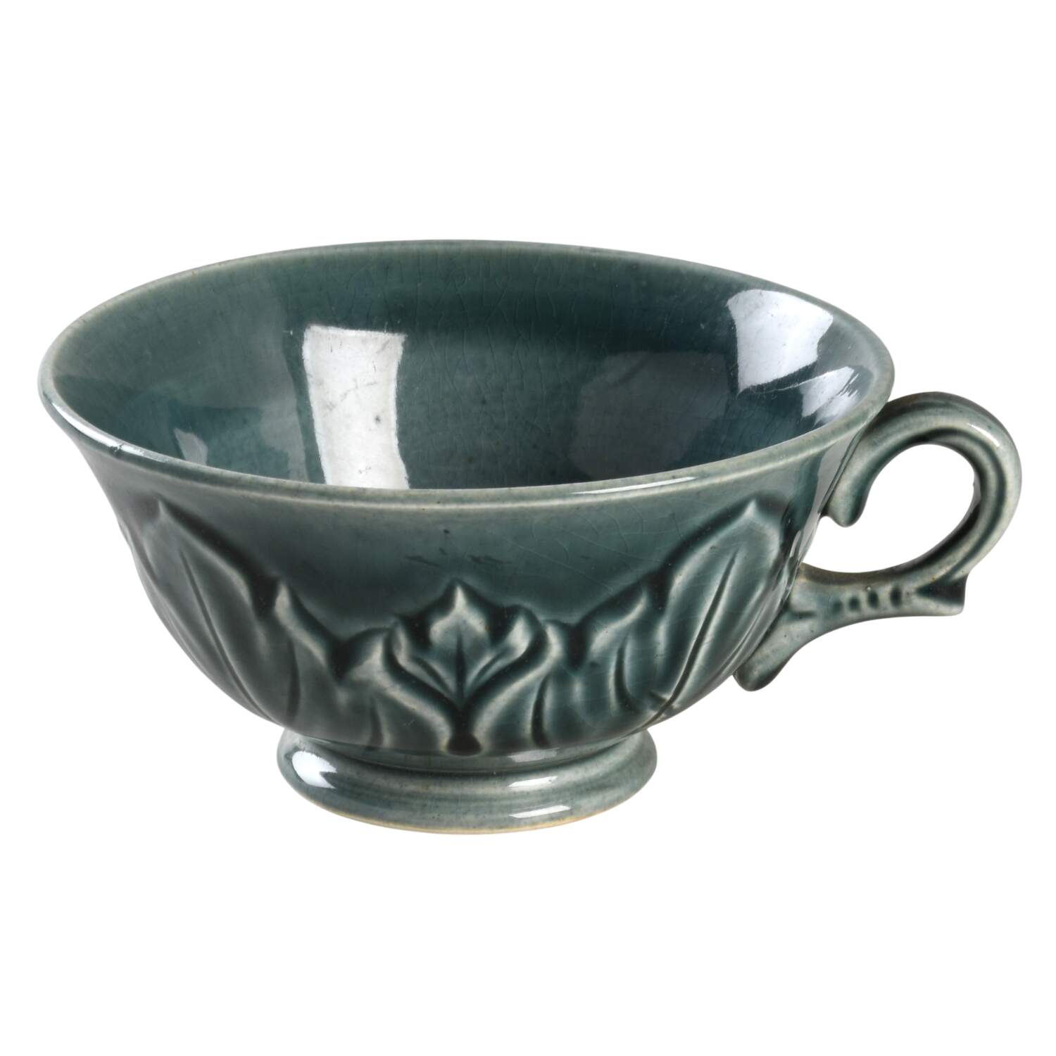 Woodfield Dark Green (Tropic) Footed Cup by Steubenville-1
