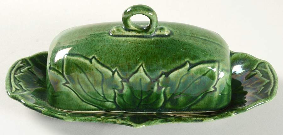 Woodfield Dark Green (Tropic) 1/4 Lb Covered Butter by Steubenville-1