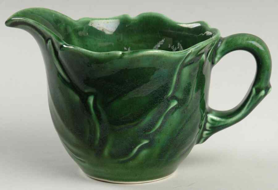 Woodfield Dark Green (Tropic) Flat Creamer by Steubenville-1