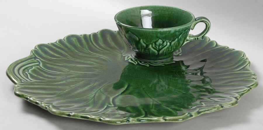 Woodfield Dark Green (Tropic) Video Snack Set w/Flat Cup by Steubenville-1