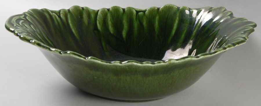 Woodfield Dark Green (Tropic) 10" Oval Vegetable Bowl by Steubenville-1