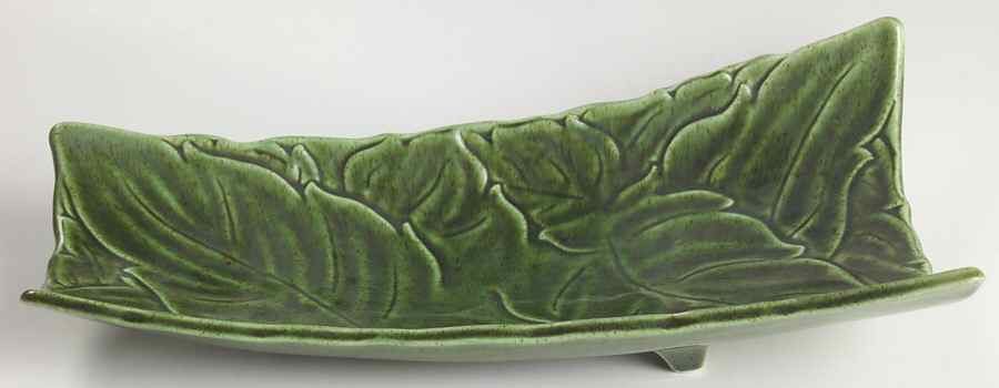 Woodfield Dark Green (Tropic) 3 Toed Celery/Centerpiece by Steubenville-1