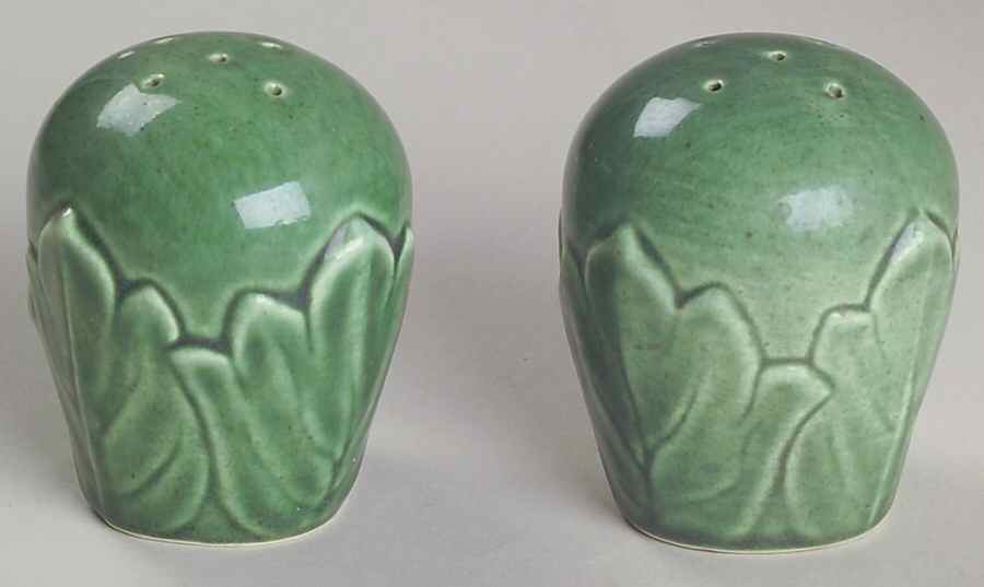 Woodfield Dark Green (Tropic) Salt & Pepper Set by Steubenville-1