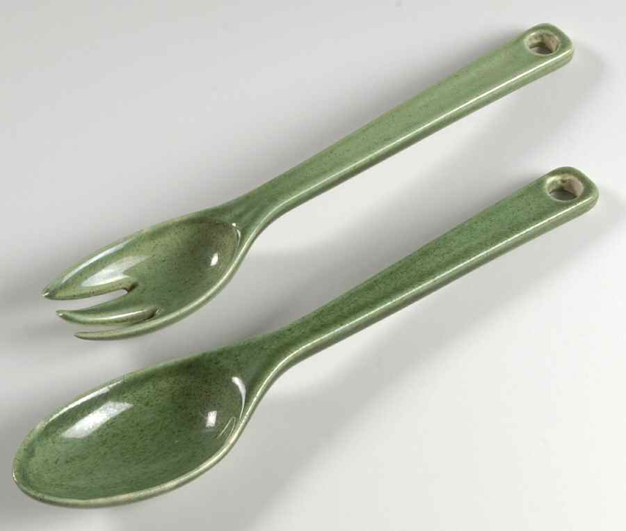Woodfield Dark Green (Tropic) 2 Piece Salad Set, Solid Piece by Steubenville-1