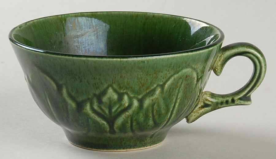 Woodfield Dark Green (Tropic) Flat Cup by Steubenville-1