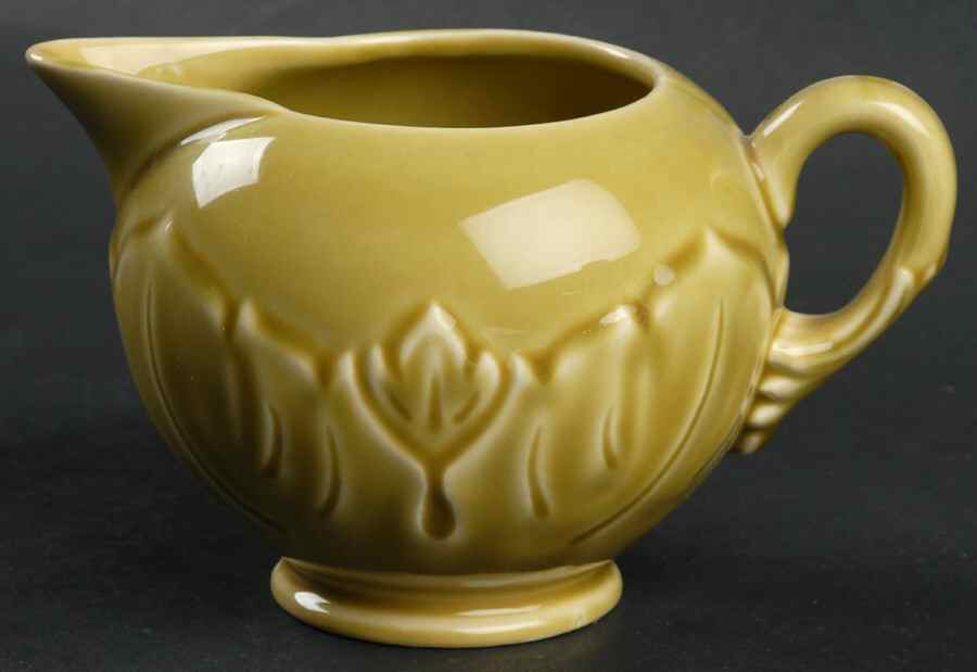 Woodfield Golden Fawn Footed Creamer by Steubenville-1