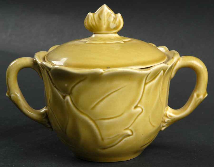 Woodfield Golden Fawn Flat Sugar Bowl & Lid by Steubenville-1