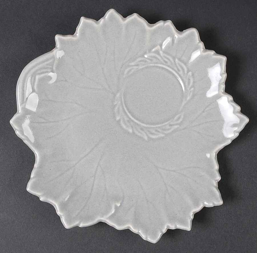 Woodfield Dove Gray Plate for Tea & Toast Snack Set by Steubenville-1