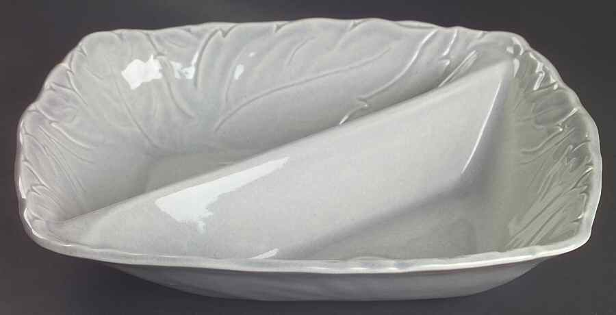 Woodfield Dove Gray Square Divided Vegetable Bowl by Steubenville-1