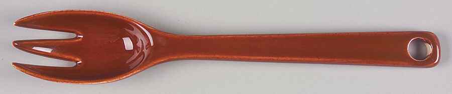 Woodfield Rust Salad Serving Fork, Solid Piece by Steubenville-1
