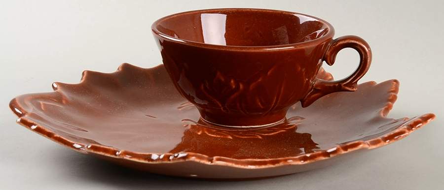 Woodfield Rust Tea & Toast Snack Set (Flat Cup) by Steubenville-1