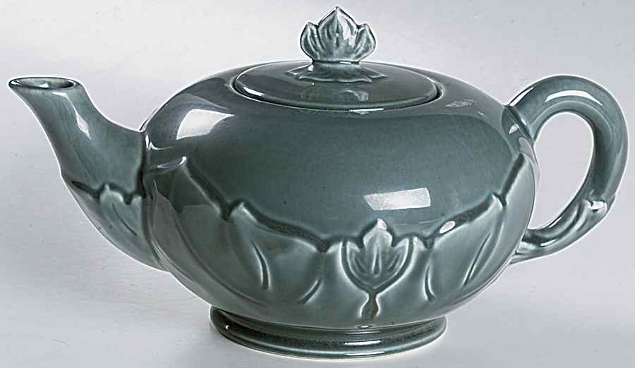 Woodfield Seafoam Green (Jungle) Teapot & Lid by Steubenville-1
