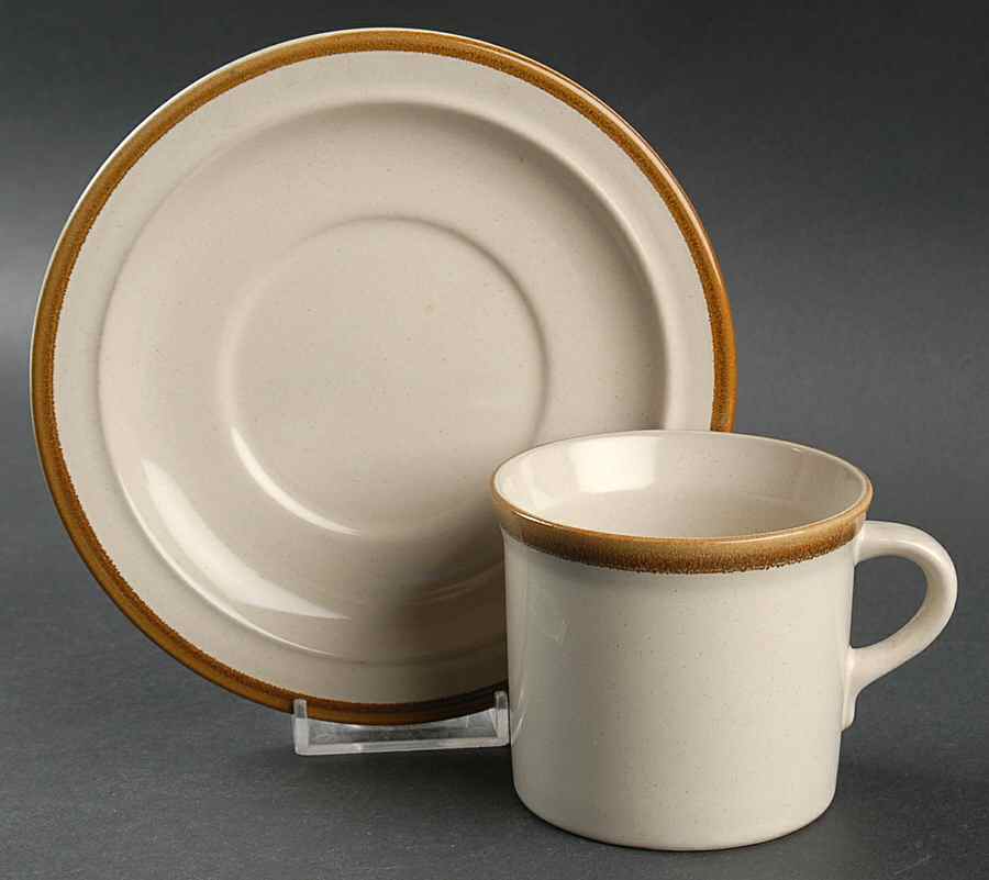 Plum Blossom Flat Cup & Saucer Set by Stonecrest (JI)-1