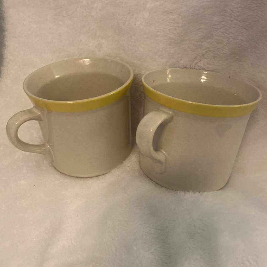 Sandpebbles Yellow Flat Cup by Stonecrest (JI)-1