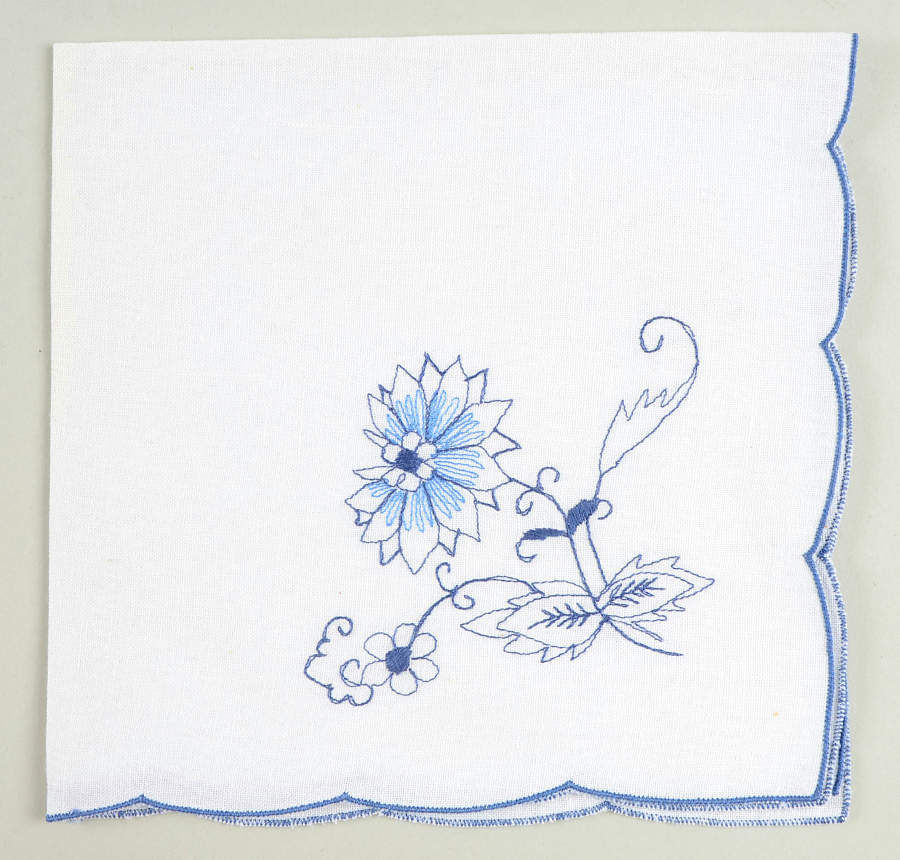 Blue Lily Linen Napkin by Staffordshire-1