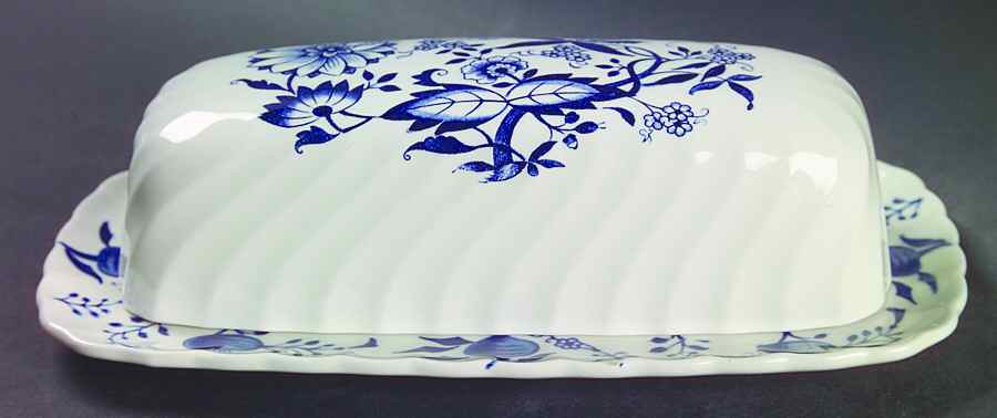 Blue Lily 1/4 Lb Covered Butter by Staffordshire-1