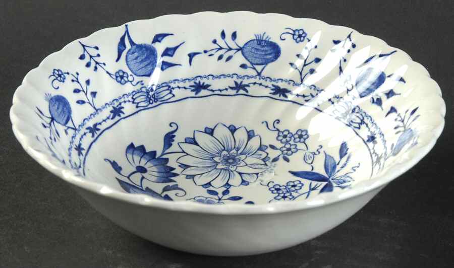 Blue Lily Coupe Cereal Bowl by Staffordshire-1