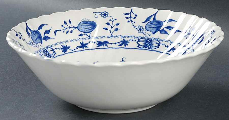 Blue Lily 8" Round Vegetable Bowl by Staffordshire-1