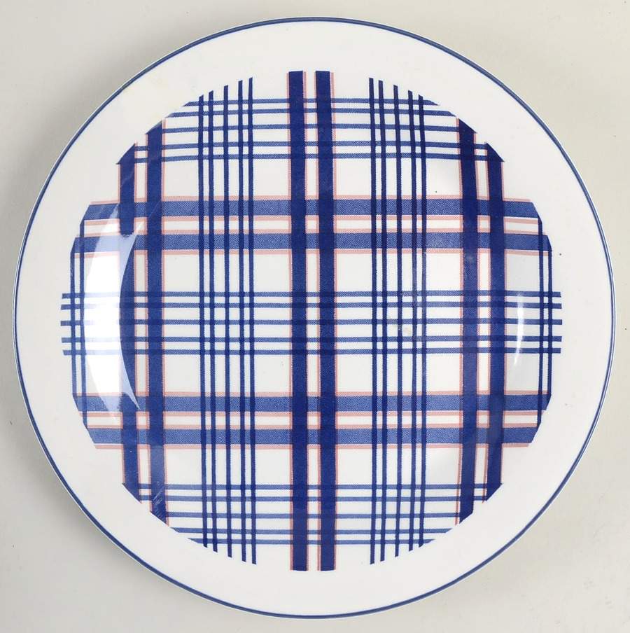Blue Linen 11" Chop Plate (Round Platter) by Staffordshire-1
