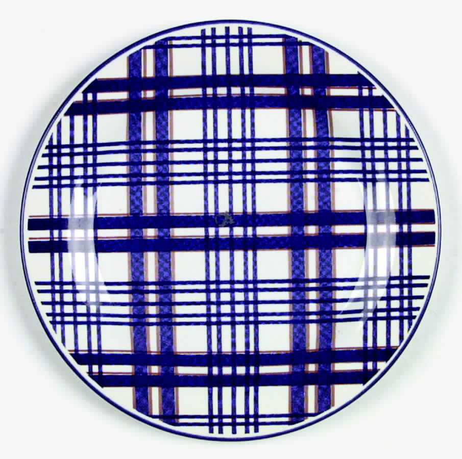 Blue Linen Dinner Plate by Staffordshire-1
