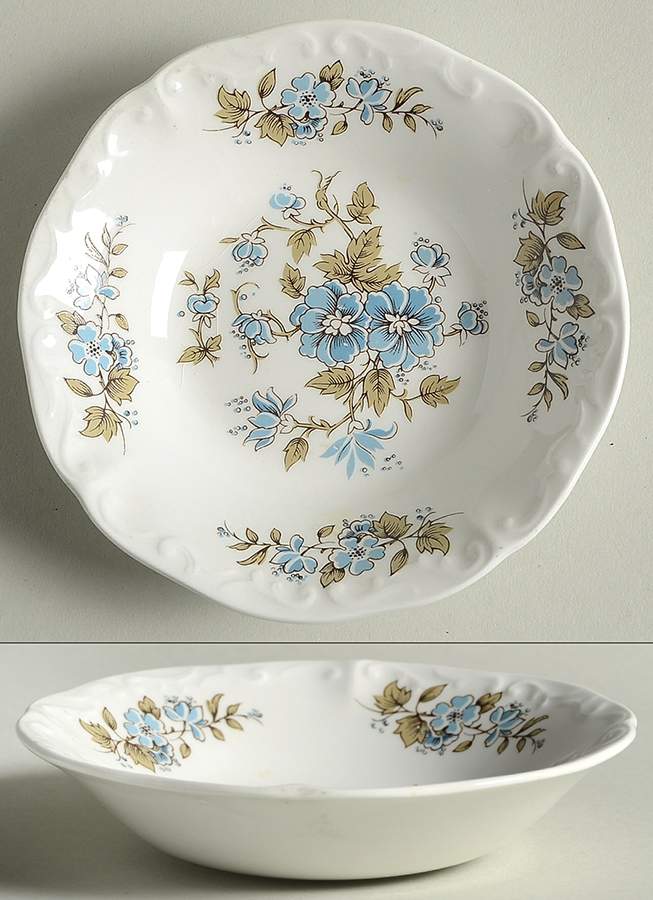 Blossomtime Blue Fruit/Dessert (Sauce) Bowl by Staffordshire-1