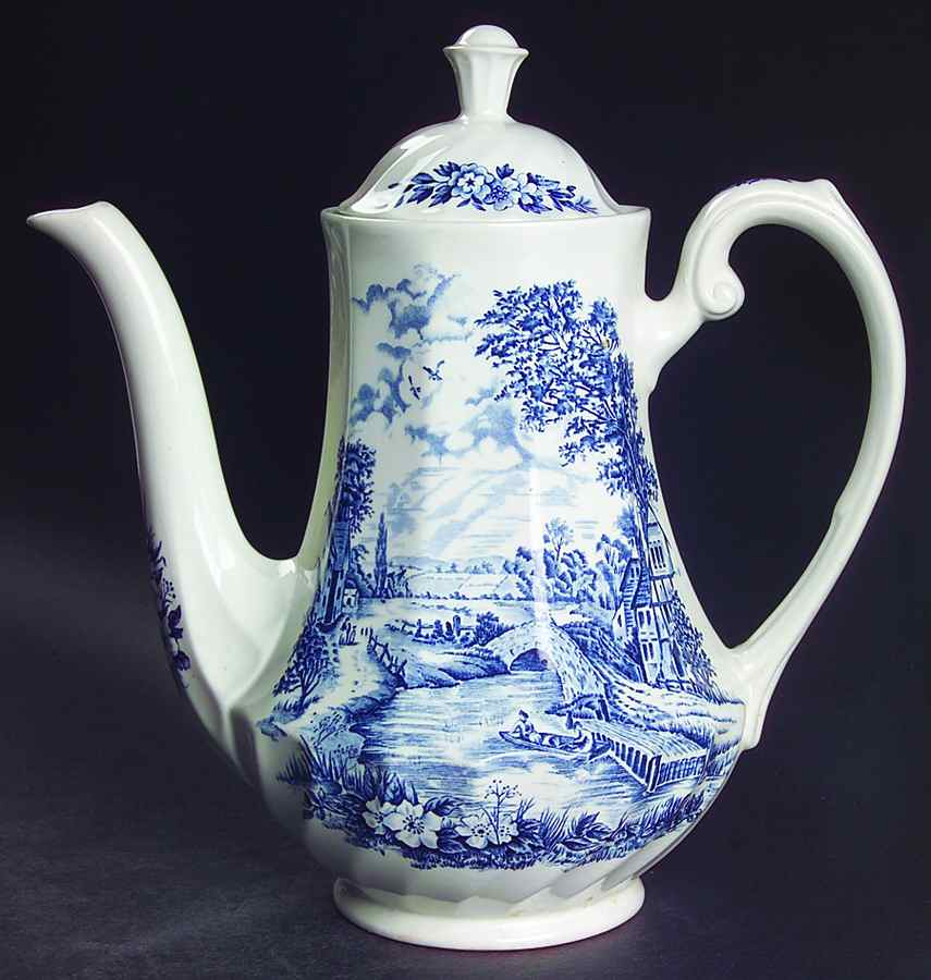 Bluebrook Coffee Pot & Lid by Staffordshire-1
