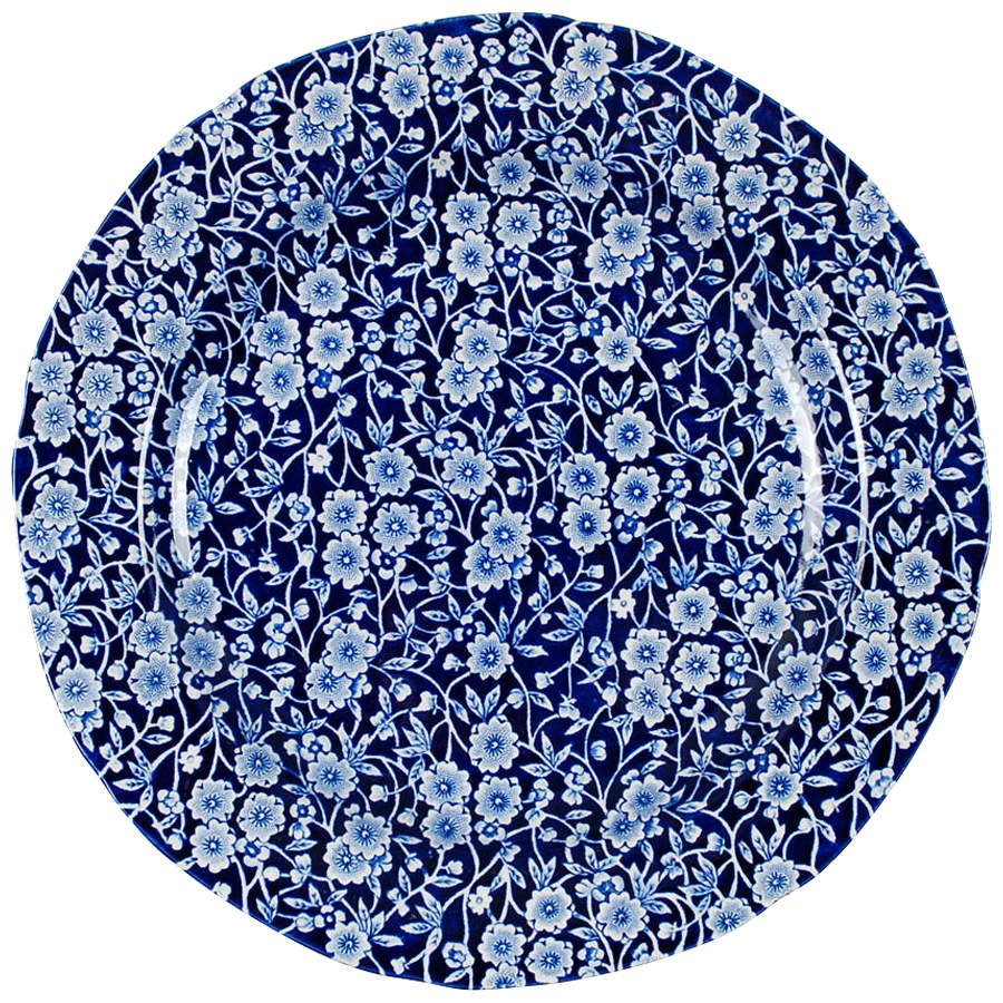 Calico Blue (Burleigh Stamp) Dinner Plate by Staffordshire-1