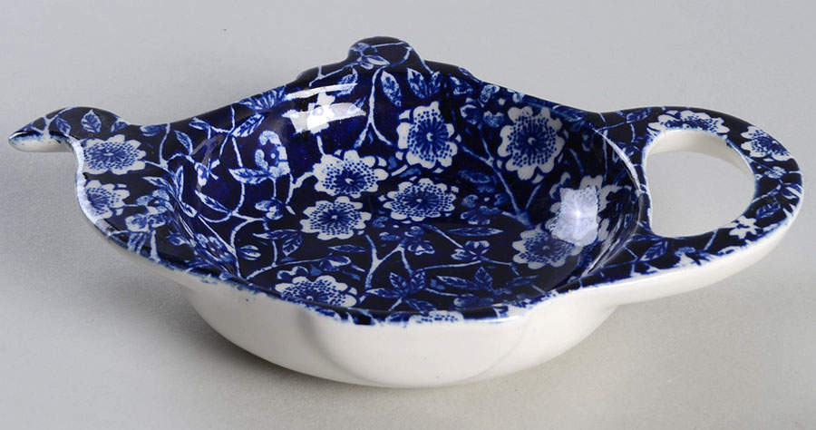 Calico Blue (Burleigh Stamp) Tea Bag Holder by Staffordshire-1