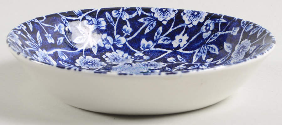 Calico Blue (Burleigh Stamp) Fruit/Dessert (Sauce) Bowl by Staffordshire-1