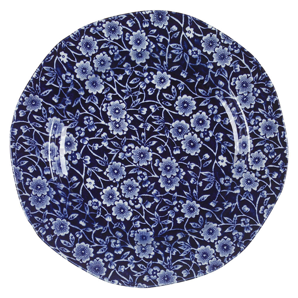 Calico Blue (Burleigh Stamp) Salad Plate by Staffordshire-1