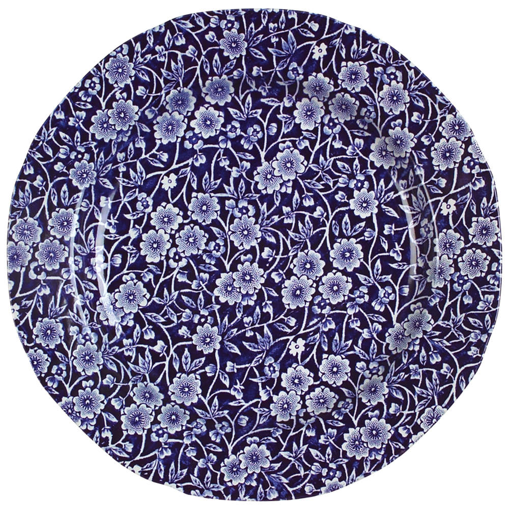 Calico Blue (Burleigh Stamp) Luncheon Plate by Staffordshire-1
