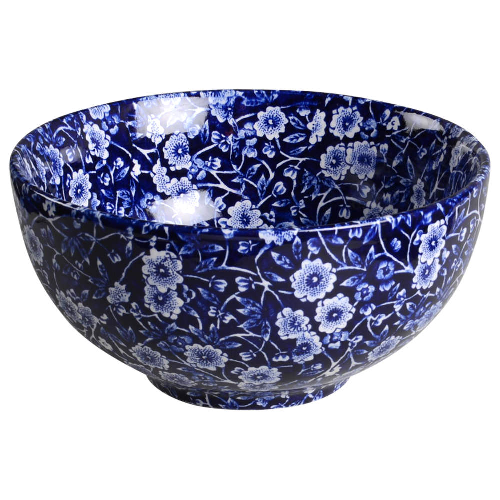 Calico Blue (Burleigh Stamp) 6" Chinese Bowl by Staffordshire-1