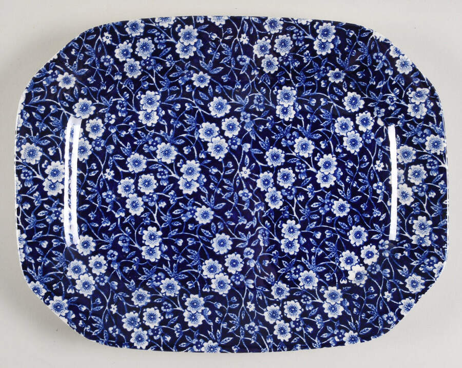 Calico Blue (Burleigh Stamp) Underplate for Tureen by Staffordshire-1